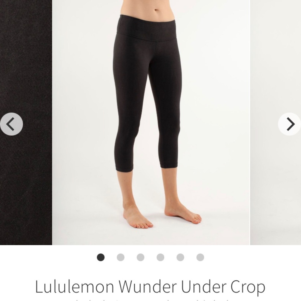 Lululemon Wunder Under Crop Mid rise size 6